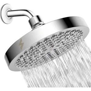 Shower  - High  Rain -  Luxury Design - Easy Clean Adjustable Replacement for Your Bathroom Shower Heads (Luxury Polished Chrome, 6 Inch Round)