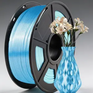 Silk Metal Blue Pla 3D Printer Filament 250g Spool, 1.75mm Dimensional Accuracy +/-0.03mm, Vacuum Packaged