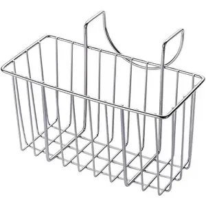 Sponge Holder for Kitchen Sink, Movable Brush Holder, Dish Cloth Hanger,  , Hooked Sink  Sponge Holders, Sinks Basket Brush Holders, Soap Rack, Dishwashing Cloth Rack, Stainless Steel