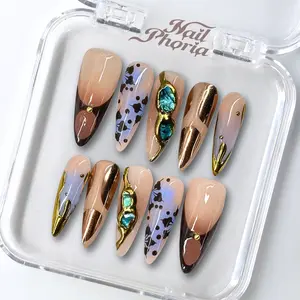 NailPhoria LIVE ONLY CLEARANCE Collection - Handmade Press-On Nails | Reusable, Salon-Quality, Long-Lasting, Glossy Design