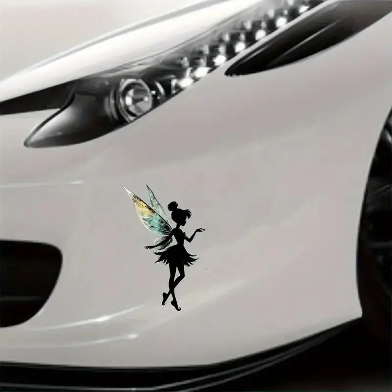 Fairy Silhouette Car Sticker, Multi-purpose Decorative Sticker, Universal Car Sticker, Car Exterior Decoration Accessories, Decal For Cars, Stickers For Cars, for Car, Laptop, Wall, Glass, Car Decals, Car Vehicle Decoration, Automotive Decoration
