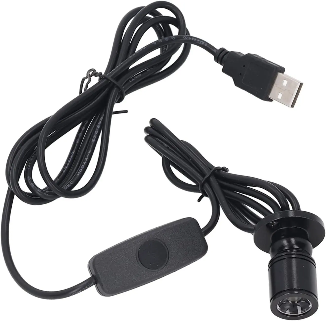 5V Dimmable LED Mini Spot Light with 6.6ft Cable for Jewelry, Art, Model Display, USB Powered Spotlight for Cabinets, Entryways, Tables, Shelves (Warm White 3000K, 1 Pack)