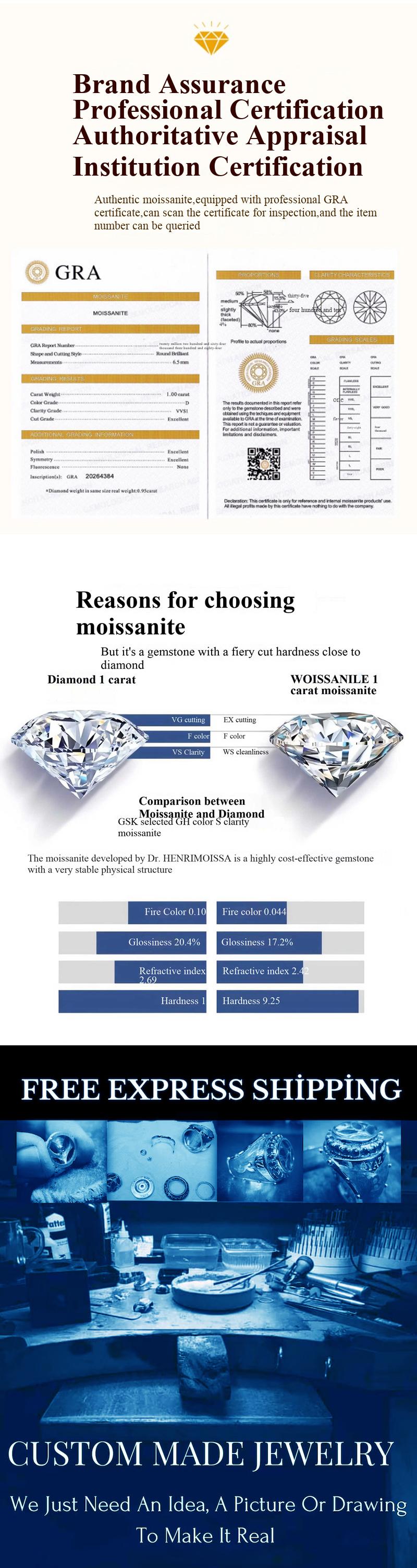 0.5 Carat Moissanite Engagement Ring Sterling Silver 925 Prong Setting Classic Solitaire Ring for Women,Light Luxury Bridal Jewelry Valentines Day Gift Proposal Present For Her