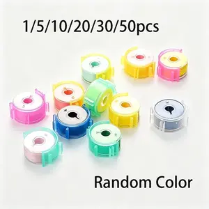 1/5/10/20/30/50pcs Sewing Bobbin Holder, Colorful Sewing Bobbin Small Clips, Prevent Thread Tails from Unwinding, No Loose Ends or Thread Tails Spool Clip Spool Protector, Spool Top Fits All Popular Spool Sizes