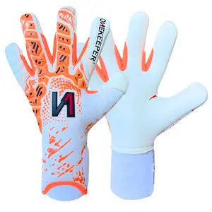 ONEKEEPER Iconic Neon Orange Goalkeeper Gloves - Pro-Grade Grip & Control, All-Weather Performance, Strapless or Short Strap Options, Sizes 5-12