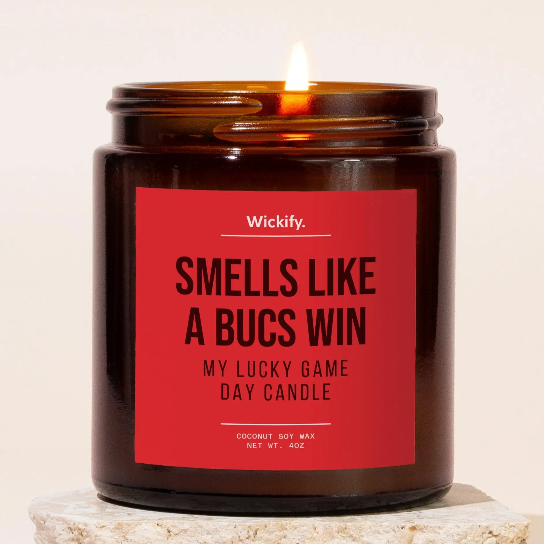 Smells Like A Buccaneers Win, Lucky Game Day Candle, Buccaneers Football Candle, Buccaneers Fans Gift, Game Day Decor, Sport Themed Candle, Cleveland Victory Candle