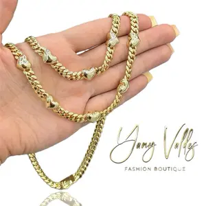 6MM Heart Link Chain & Bracelet Set – 18” Necklace + 7” Bracelet Gold Tone Jewelry