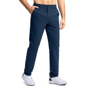 Men's Golf Pants Stretch Work Dress Comfy Pants 30"/32"/34" Lightweight Quick Dry Casual Slacks Trousers with Pockets