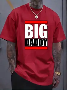 Big Daddy Graphic T-shirt for Men, Trendy Streetwear Tee, Bold Red Shirt with Statement Design, Funny Father’s Day Gift, Cool Casual Outfit, Summer Fashion for Dads