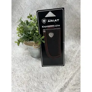 ARIAT KNIFE SHEATH BROWN CONCHO LOGO - ACC KNIVE SHEATH