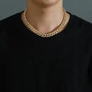 Men's Cuban Chain Necklace Zircon Trendy Hip-hop Couple Chain