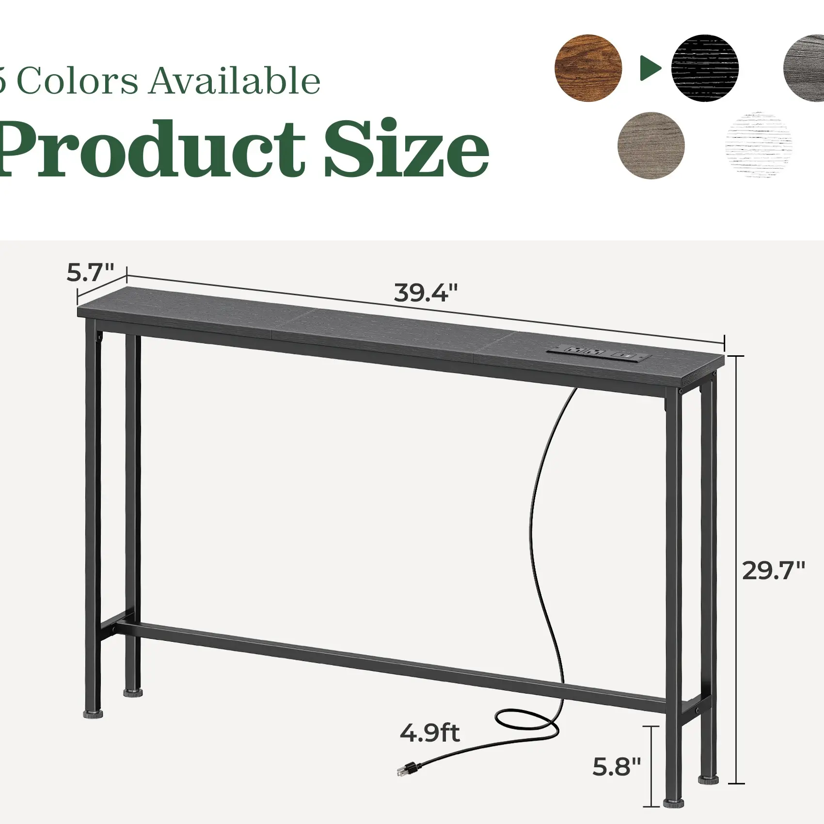 5.7 x 39.4 x 29.7, Black