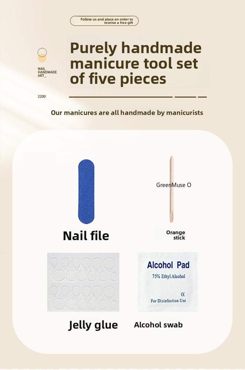 Handmade Fine Glitter Nails – Soft Shine Press-On Nail Set (Reusable & Lightweight)