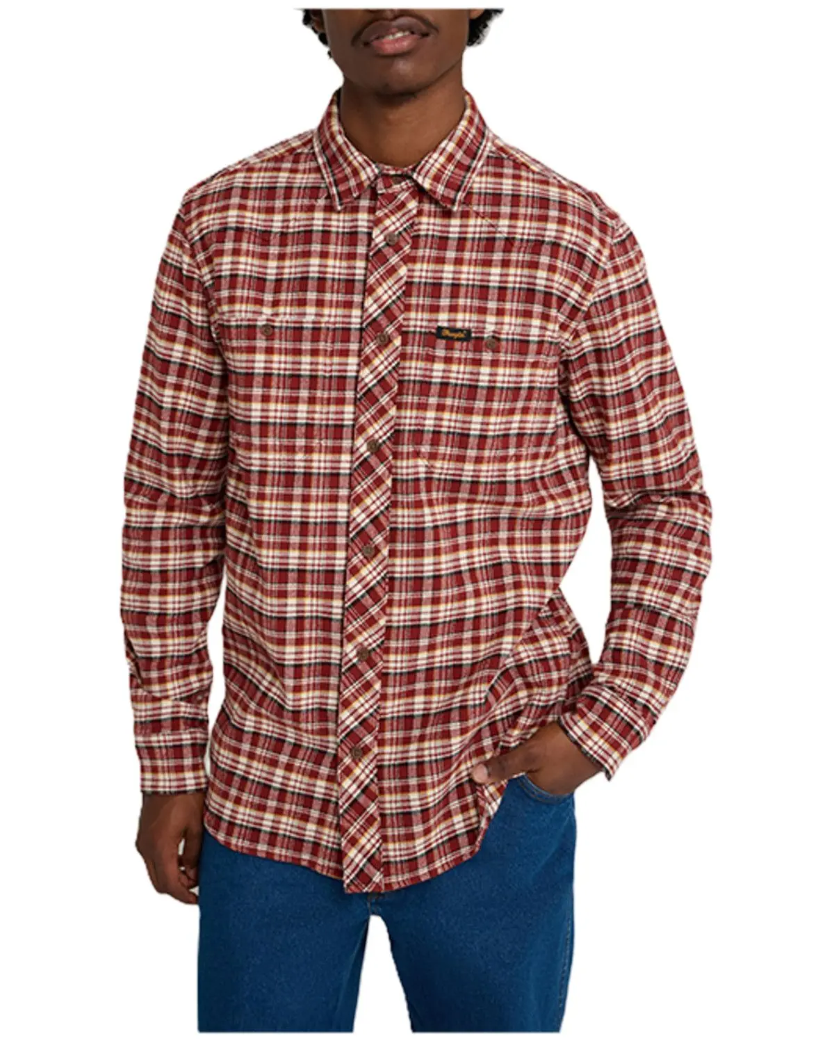 Wrangler Men's X Stranger Things Men'S Will Plaid Print Long Sleeve - 112376178