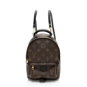 Pre-owned Louis Vuitton Leather Backpacks Monogram Canvas Palm Springs Mini Backpack