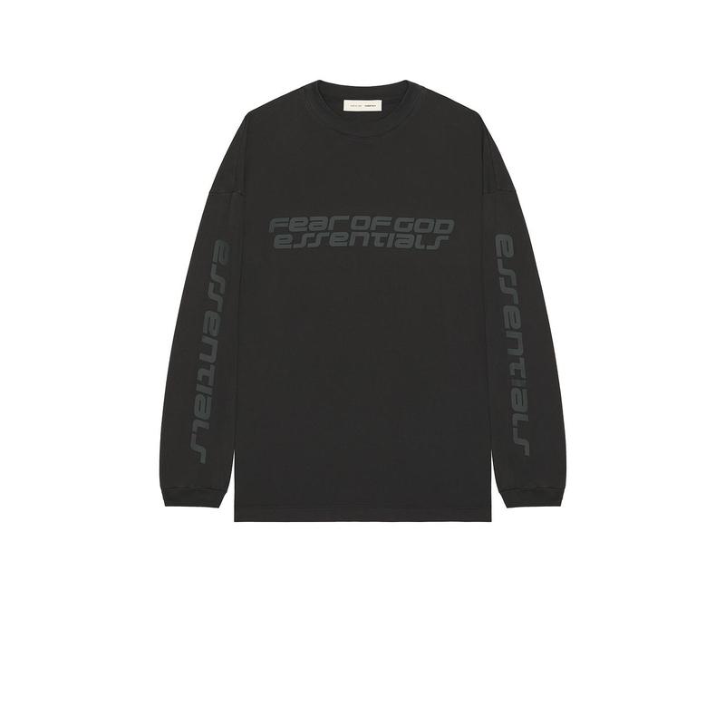 Fear of God ESSENTIALS 90'S Long Sleeve Tee in Vintage Black