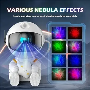 Astronaut-Themed Space Starry Sky Projector, Children's Night Light, Nebula Projector Light, Galaxy Bedroom Projector with Remote for Adult Game Room, Home Theater, Ceiling and Room Decoration, Valentine's Day Gift