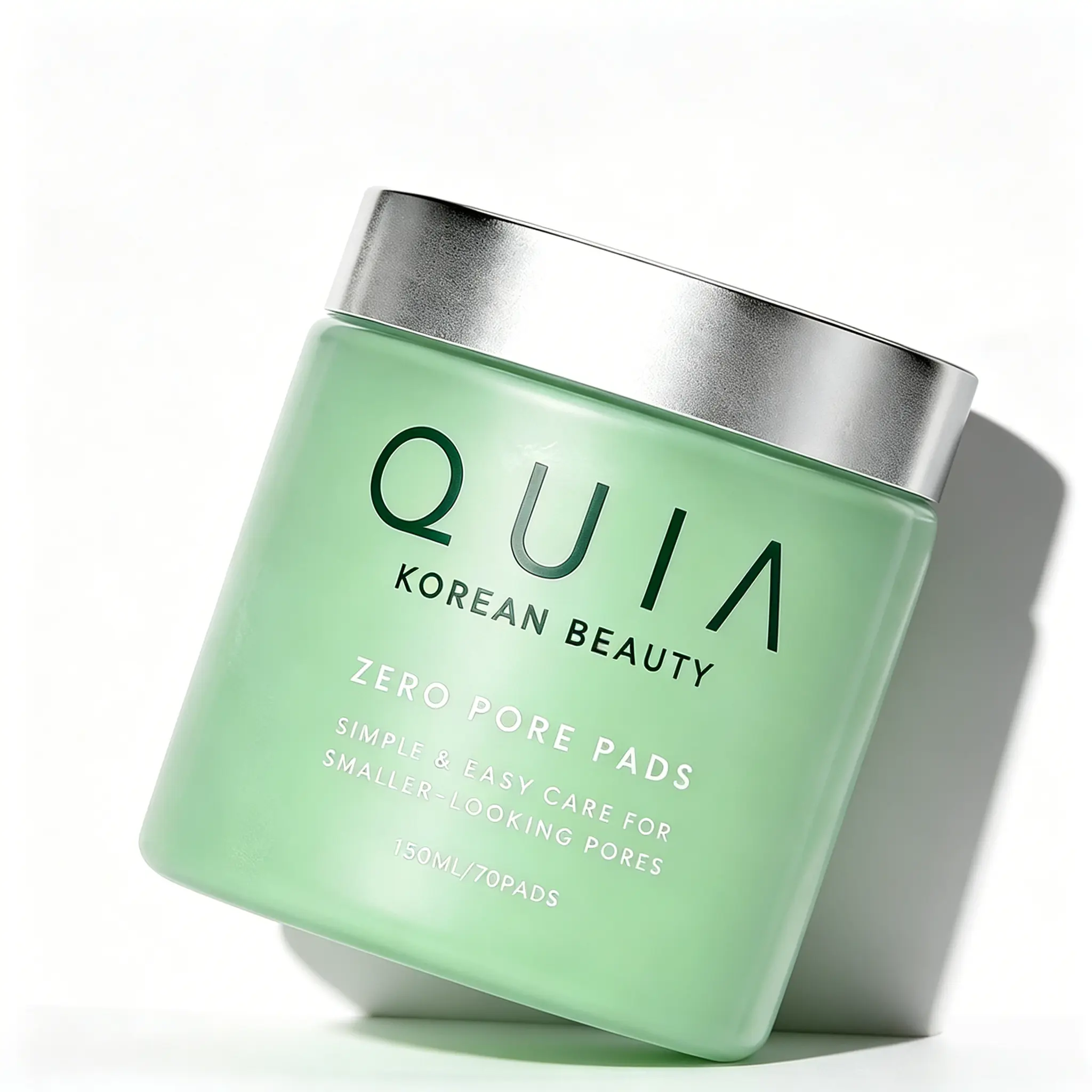 QUIA Dual-Action Toner Pads, 70 Soft-Touch Korean Textured Pads - Gentle PHA Exfoliation for Sensitive Skin - Hydrate, Minimize Pores, Control Blackheads & Blemishes