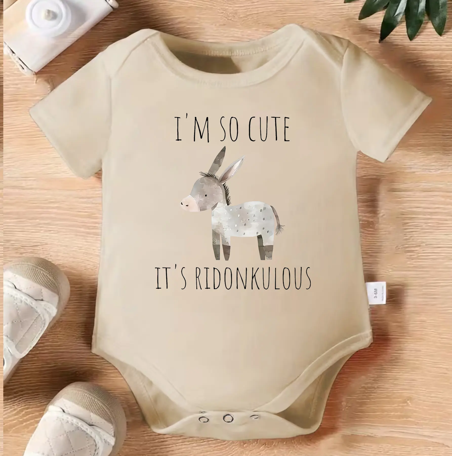 I'm So Cute It's Ridonkulous Baby Bodysuit, Funny Donkey Infant Onesie, Cute Farm Animal Baby Romper, Newborn Baby Outfit, Baby Shower Gift, Adorable Baby Clothes