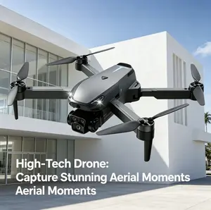 2026 Foldable Aerial Drone M8 Pro with 4K UHD EIS Anti-Shake Camera, GPS Precise Positioning System, 5G WiFi FPV Real-time Transmission,   Intelligent Obstacle Avoidance, Auto Return, 360° Stunt Roll, 2 Batteries for Adults Beginners Aerial Photography