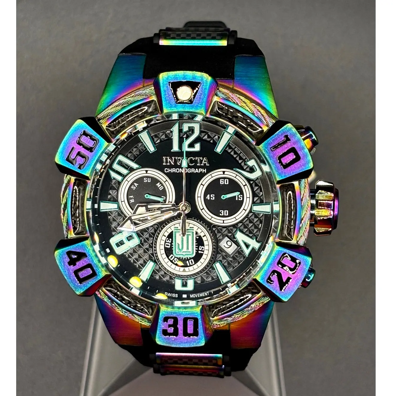 Invicta Jason Taylor 40447 Swiss Chronograph Iridescent 52mm NWT