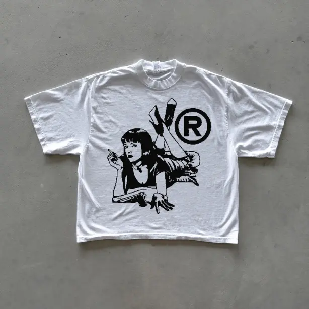 Pulp Fiction T-Shirt, Movie Tee, Gifts Shirt, Unisex Vintage Graphic Tees Gothic Grunge Y2k Emo Scene Amity Affliction Style Clothes Men Women Streetwear