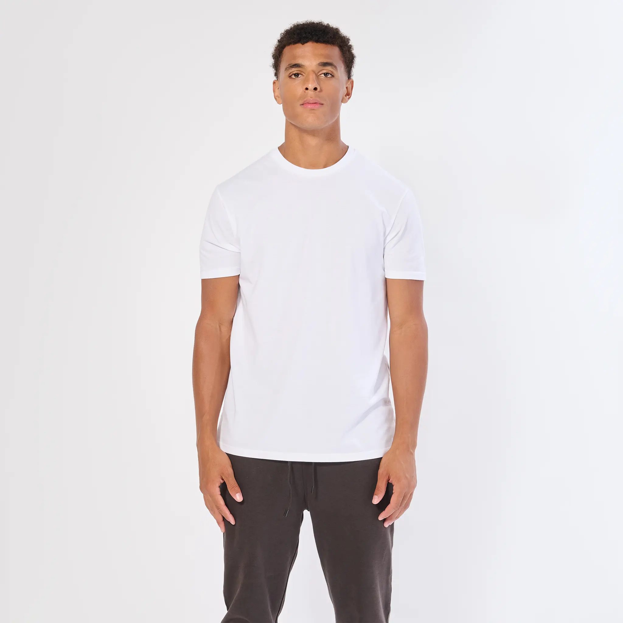 Basic T-Shirt by Axism, Cotton T-Shirt Clothing Crewneck Plain Casual