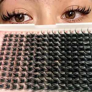 Lash Clusters 9-16mm Manga Eyelash Clusters Volume Cluster Eyelash Extensions CC Curly  Clusters DIY  Extensions Wispy Individual  Angel Thin False Lashes look