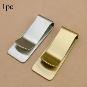 Stainless Steel Money Clip, 1 Count Portable Business Card Holder, Cash ID Credit Card Holder, Card Storage, Office Stationery & Supplies