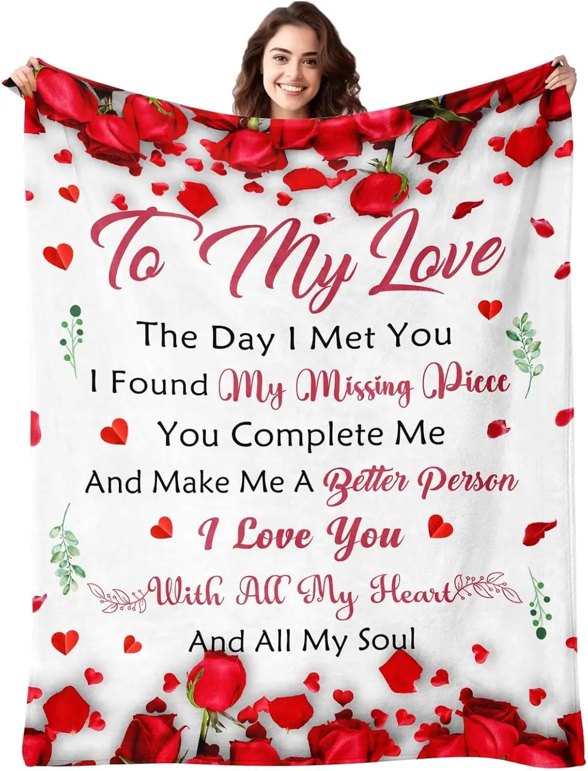 Gifts for Her Wife Girlfriend - To My Love Blanket - Anniversary Wedding Gift for Women - Romantic I Love You Gifts for Her - Wife Girlfriend Birthday Gift Ideas - Christmas & Valentines Day