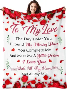 Gifts for Her Wife Girlfriend - To My Love Blanket - Anniversary Wedding Gift for Women - Romantic I Love You Gifts for Her - Wife Girlfriend Birthday Gift Ideas - Christmas & Valentines Day