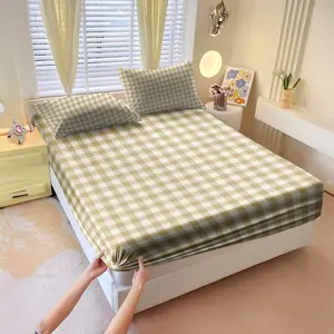 Soft bed sheet, elastic corner, bedsheet, suitable for home, bedroom, hotel, dormitory, school use, universal mattress protective cover for all seasons, Soft Bedding Sheet