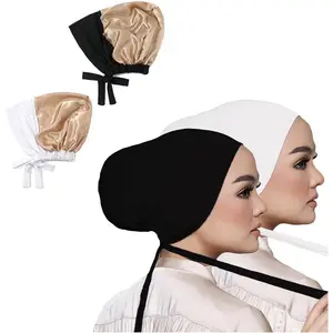 Women's Scarf Hat Headscarf Hat, Islamic Muslim Scarf Headscarf Hat with Rear Tie Closure