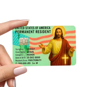 Jesus Green Card - Holy Vinyl Credit Debit Card Cover Sticker | Funny Religious Card Skin Basic Design