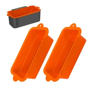 2pc Reusable Silicone Grease Collection Cup Liners for Blackstone 36/28/22/17-inch Baking Pans | High-Temperature Resistant Grease Collector/Drip Tray, Reusable, Dishwasher Safe, Leak-Proof, Deformation-Resistant, Easily Manage Grease