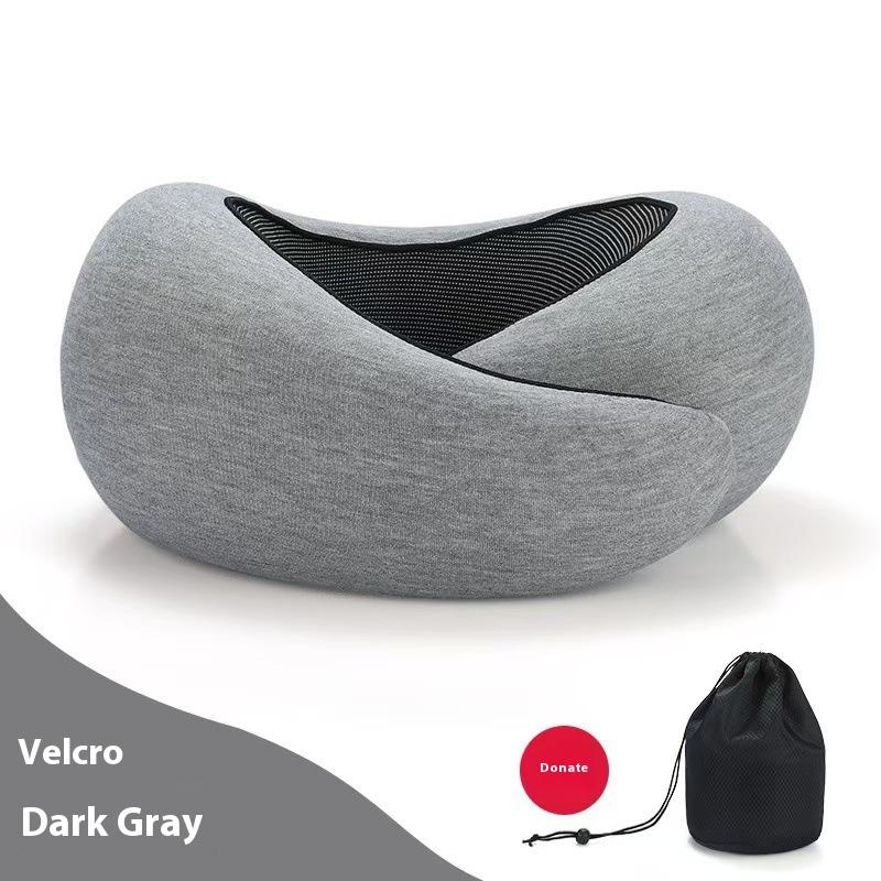 Soft Memory Foam Travel Neck Pillow U Shape Adjustable Support for Comfortable Sleeping on Plane Car Office Noon Break Aerodynamic Design