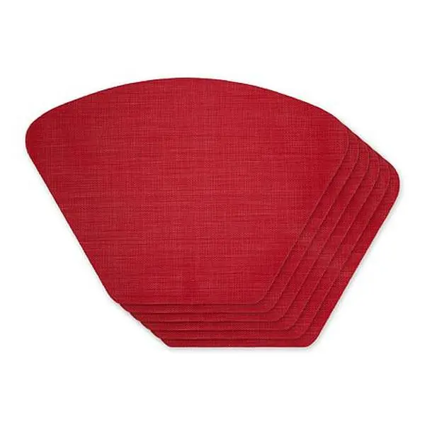 Design Imports Solid Placemats for Round Tables - Set of 6