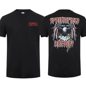 Men's Springfield Armory Concert T-Shirt, Unisex Short Sleeve Casual 100% Cotton, Top Menswear, Tactical Gear, Patriot Shirt
