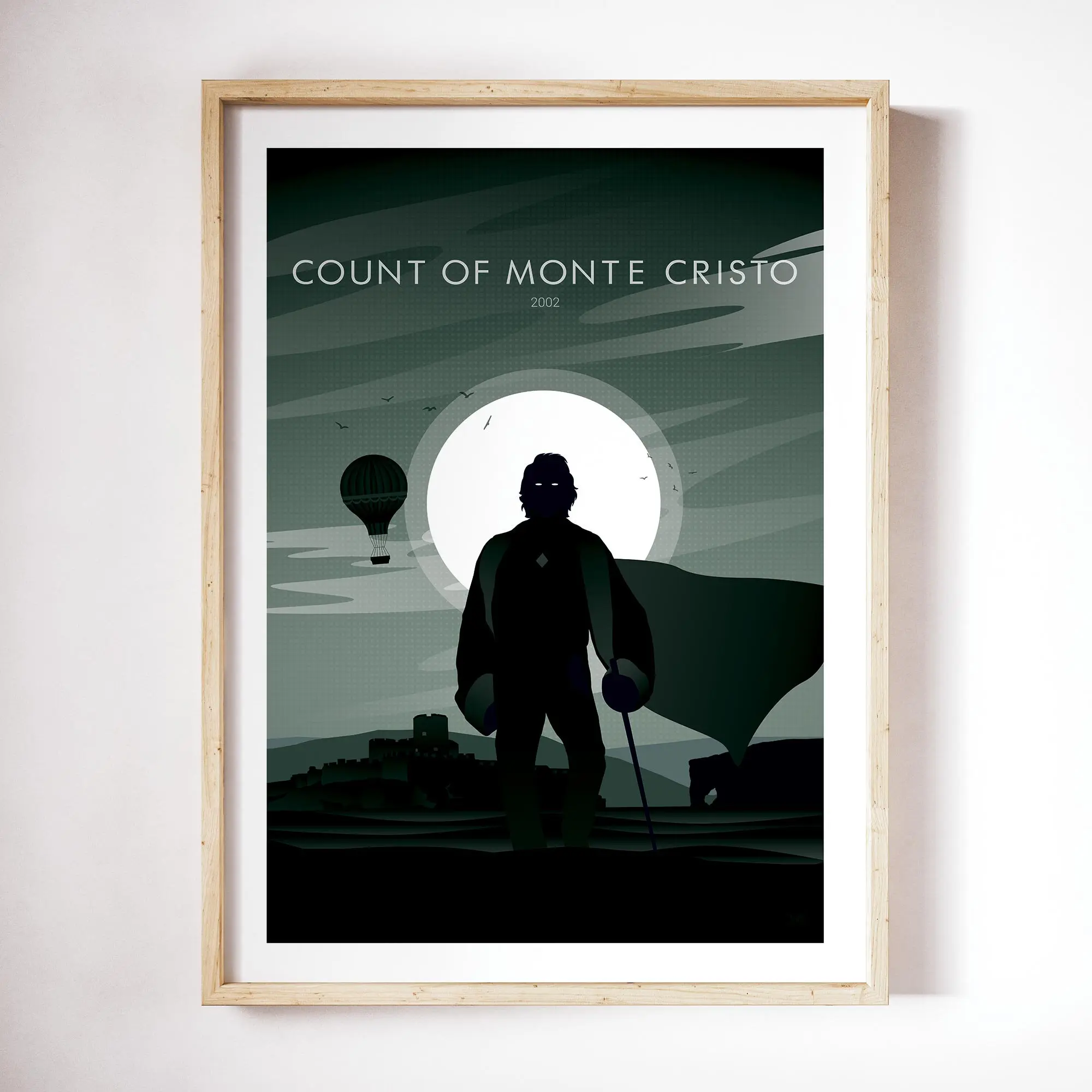 Count Of Monte Cristo Film Poster | Minimalist Poster | Geek Decor | Home Decor | Wall Art | Movie Poster