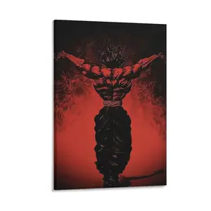 Baki The Grappler Anime Posters, Hanma Yujiro Cool Art Canvas Prints, Wall Art Picture, Modern Bedroom & Family Living Room Decor. Poster Canvas Wall Art For Bedroom Decor Bar Office Room Decor Gift