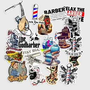 Sticker Pack 20 pcs Barber Shop Stickers, Haircut Trade Vinyl Decals