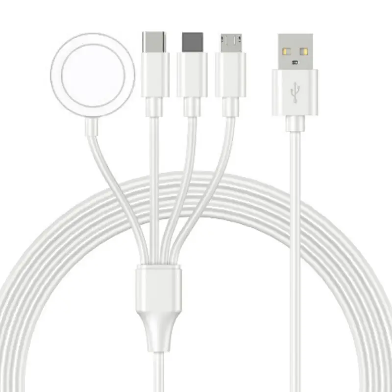 4-in-1 Multiple Cord Charger Cable, Multi-interface Widely Compatible Charger Cable for USB Plug, Phones, Smartphone Charging Data Cable Compatible wi