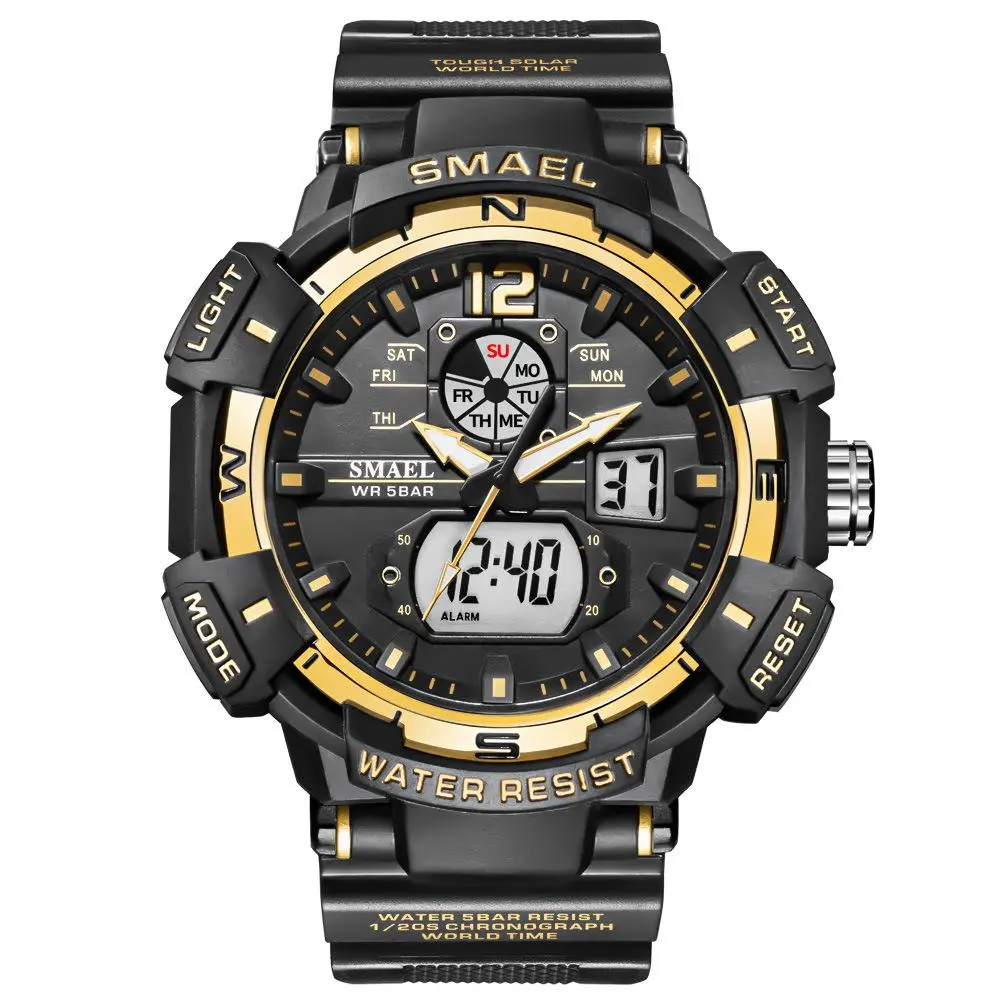 Mens Analog Digital Dual Display Sports Watches Military Multifunctional 50M Waterproof LED Watch with Alarm Stopwatch Outdoor Running Swimming...