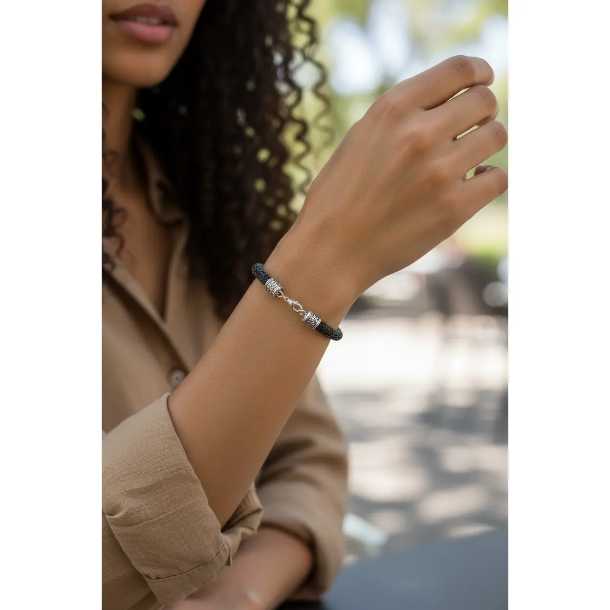 Herenalo | Black Viking Weave Bracelet | Minimalist