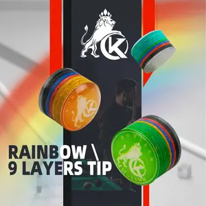 Konllen Rainbow Billiard Cue Tip, High-Quality Pool Stick Accessory, Durable and Smooth Performance, Perfect for All Players, Billiards Accessories