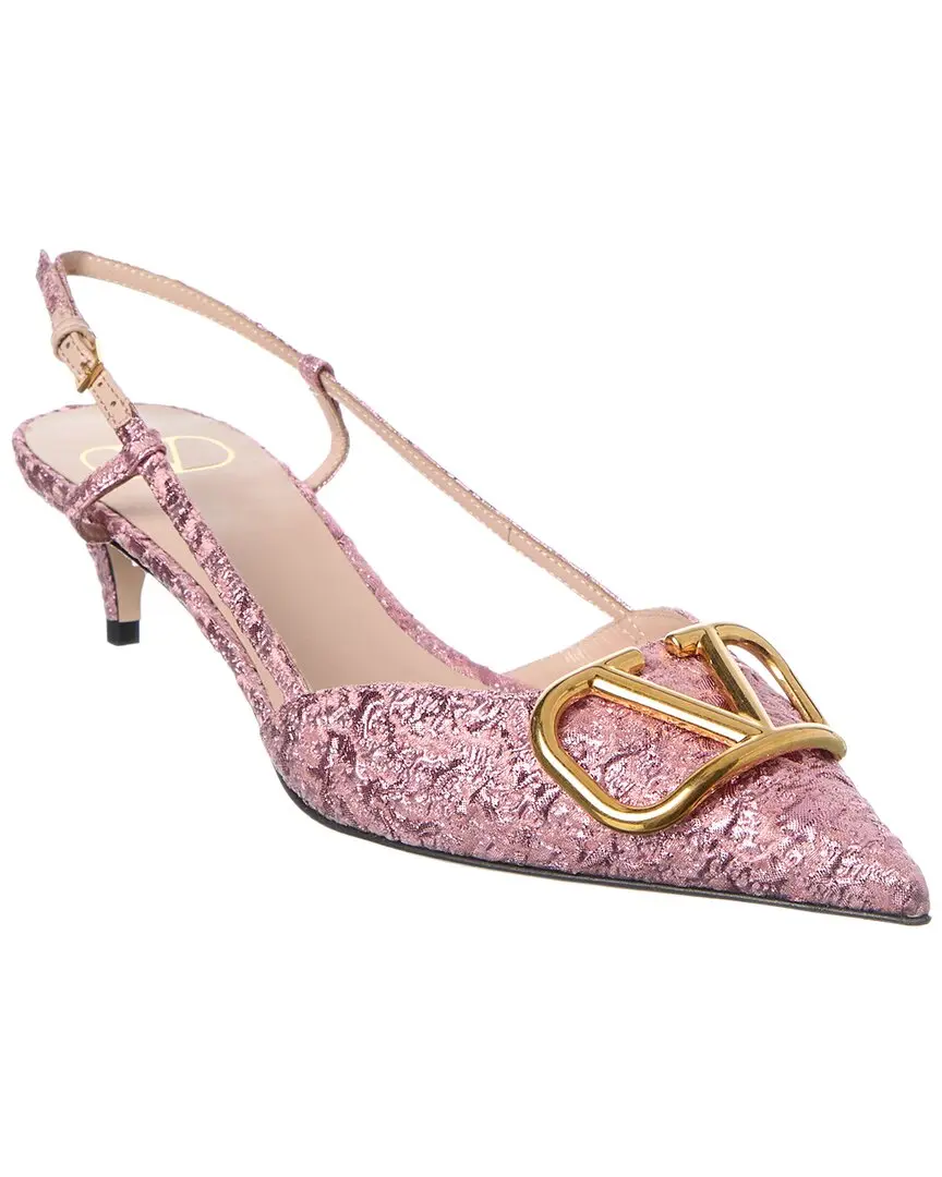 Valentino VLogo 40 Jacquard Slingback Pump