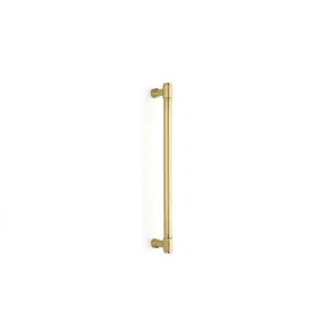 212 MAIN Emtek Jasper Appliance Pull, 12-in Center-to-Center Mounting, Satin Brass Finish, Satin Finish