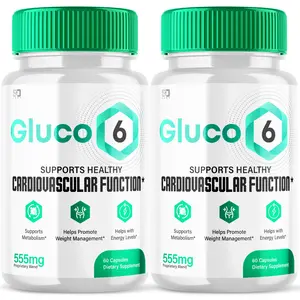 (2 Pack) Gluco6 Blood Pills, Gluco6 Supplement Blood Sugar Health (120 Capsules)