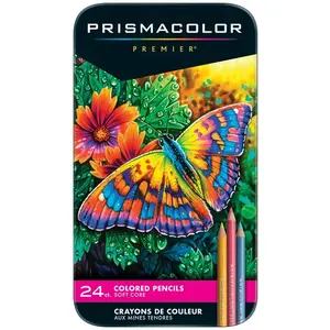 24 Count,Premier Colored Pencils, Soft Core,