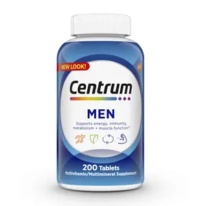 (A)Centrum Multivitamin for Men – Daily Vitamins with D3, B Vitamins & Antioxidants – Gluten-Free, Non-GMO – 200 Count
